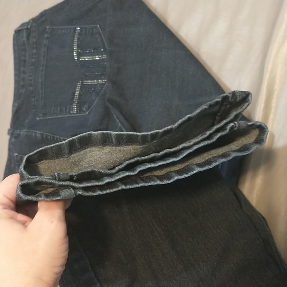 NYDJ dark wash bootcut blingy back pockets - Picture 3 of 13